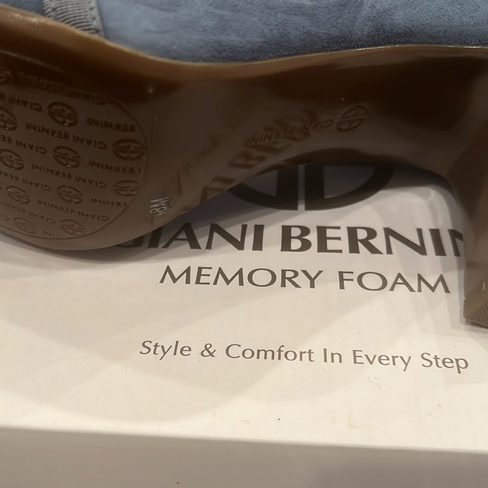 Gianni Bernini Memory Foam Pumps in Violetta Blue Vintage Jean Sz 8 NEW - Picture 12 of 17